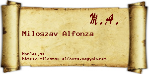 Miloszav Alfonza névjegykártya